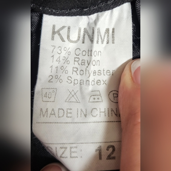 Kunmi Women's Black Denim Wide Leg Jeans Size 12 - Picture 2 of 9